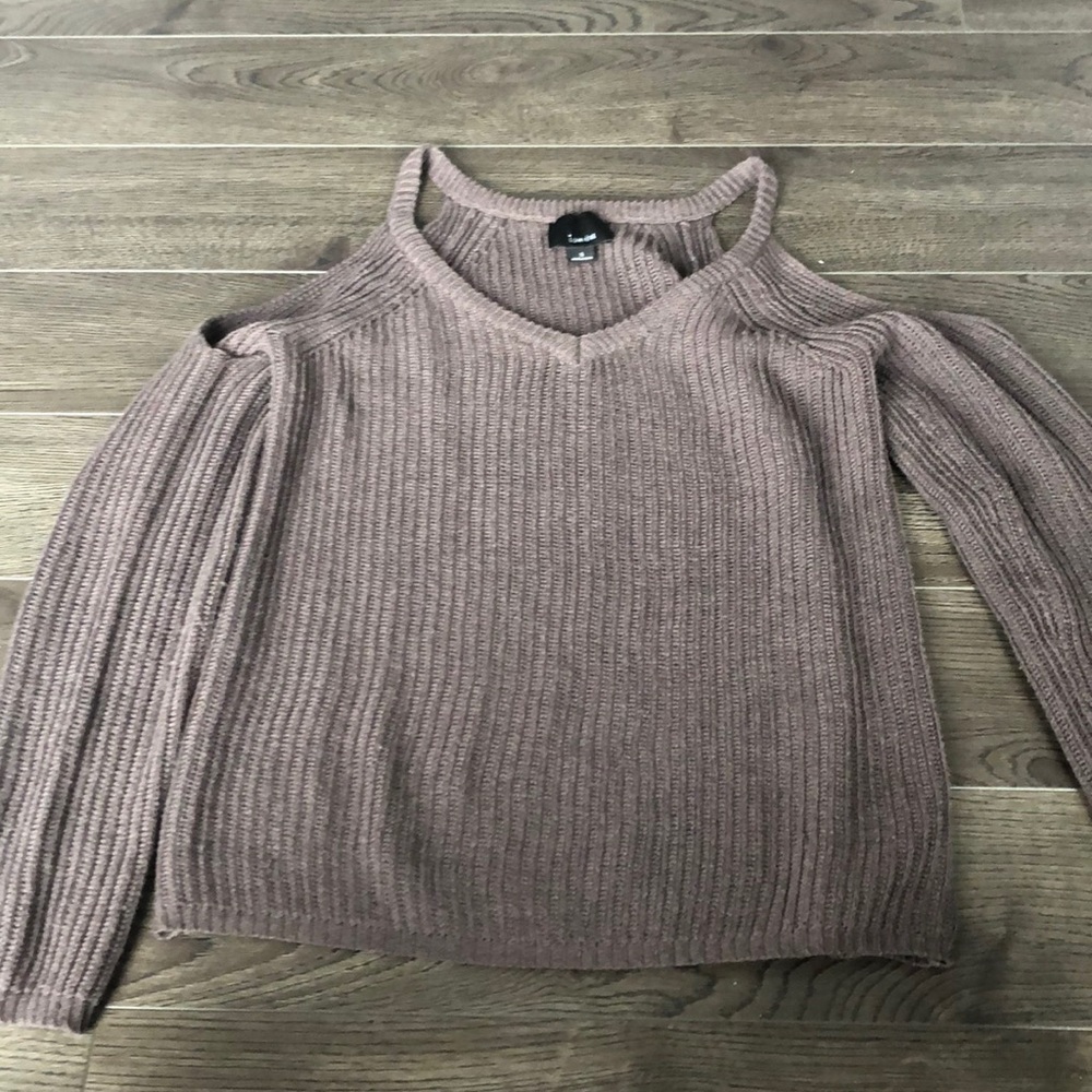 knitted off the shoulder sweater